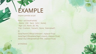 Data preprocessing issues on numeric dataset | PPTX