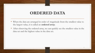 Data Presentation biostatistics, school of public health | PPTX
