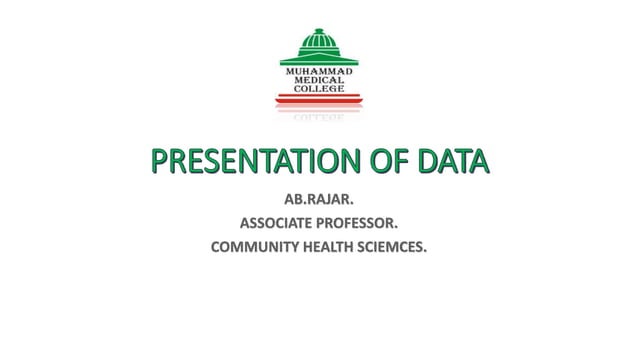 Data presentation Lecture | PPTX