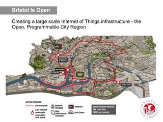 Creating a large scale Internet of Things infrastructure - the
Open, Programmable City Region
Bristol Is Open
 