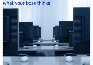 what your boss thinks
 