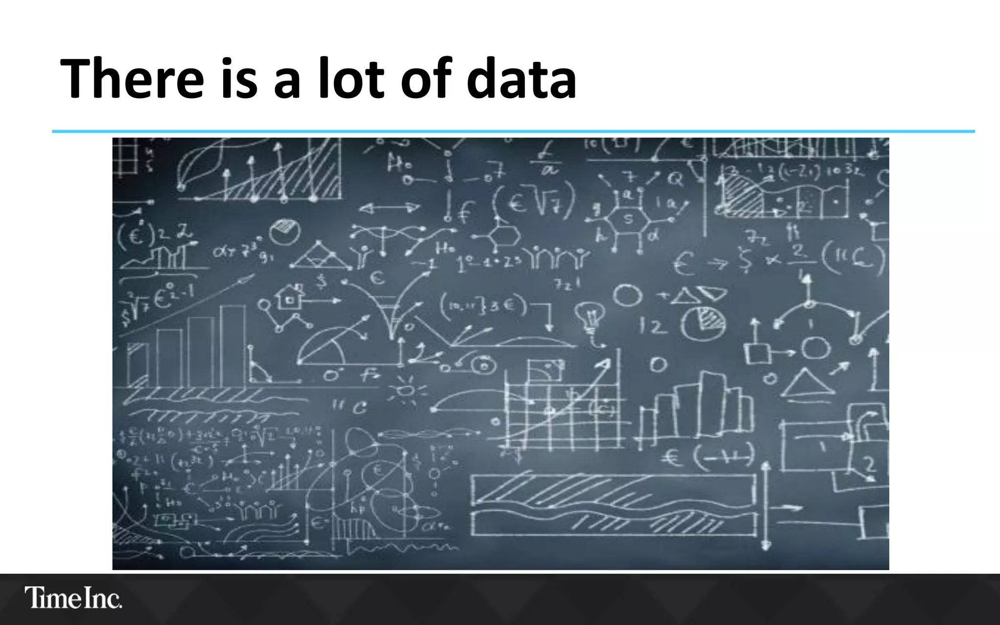 There is a lot of data
 