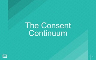 31
The Consent
Continuum
 