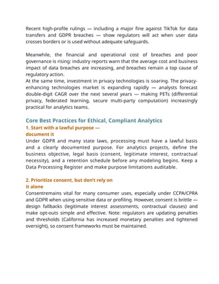 Data Privacy & Ethical Analytics: Best Practices for GDPR and CCPA ...