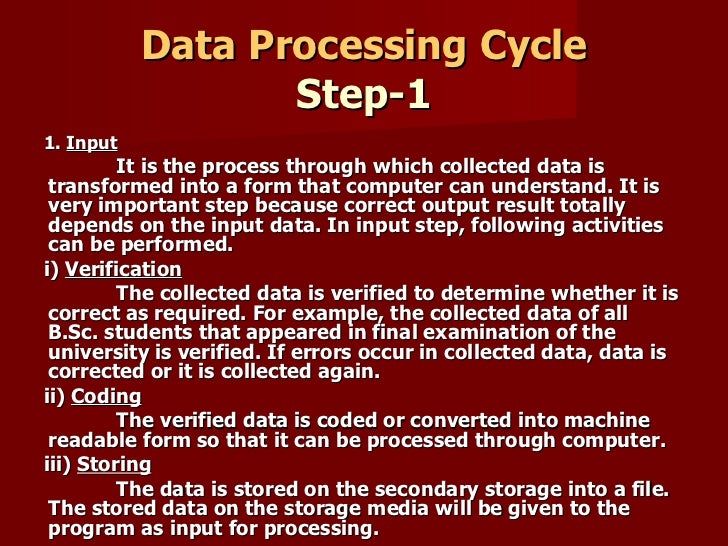 Data Processing