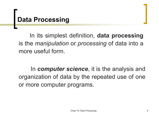 Data Processing.ppt | Databases | Computer Software and Applications