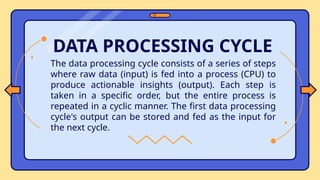 DATA PROCESSING. ( Information communication and technology) pptx | PPTX