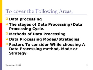 Comprehensive Overview of Data Processing Methods, Cycles, and ...
