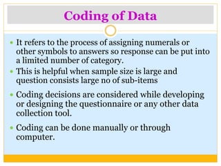 Data processing and report writing | PPTX