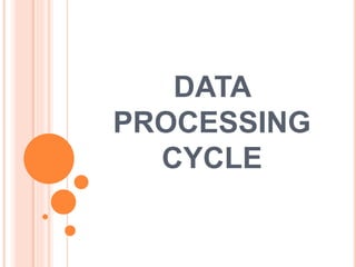 DATA
PROCESSING
CYCLE
 