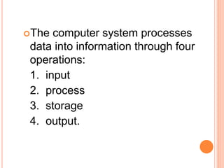 Data processing cycle | PPTX