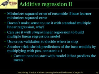 Data Mining Practical Machine Learning Tools and Techniques | PDF