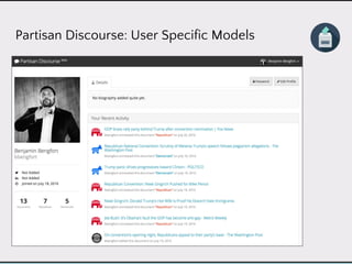 Partisan Discourse: User Specific Models
 