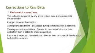 Data products and Image Analysis Remote sensing | PPTX