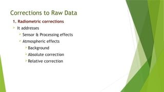 Data products and Image Analysis Remote sensing | PPTX