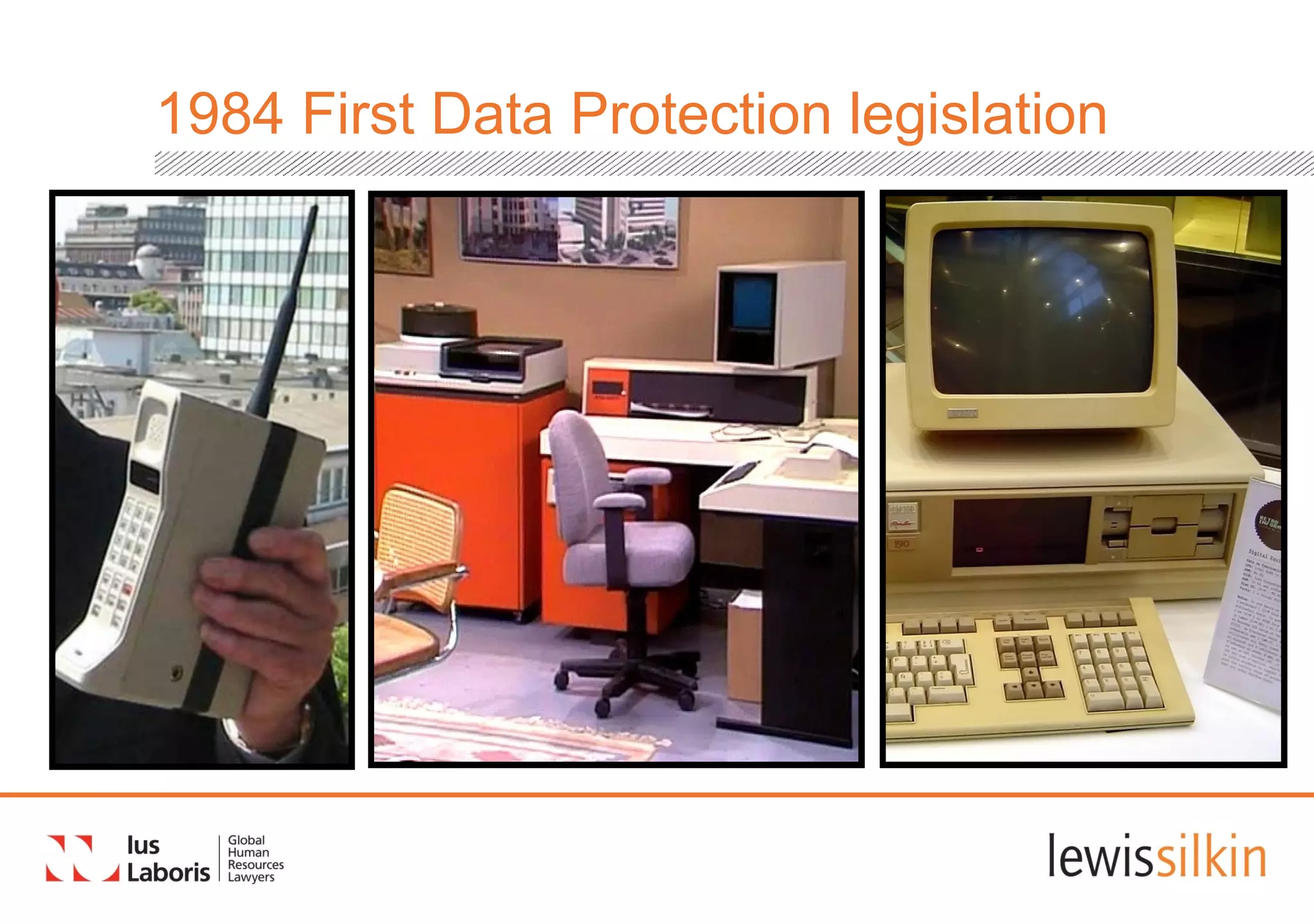1984 First Data Protection legislation
 