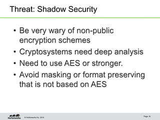 © Hortonworks Inc. 2015
Threat: Shadow Security
Page 18
 