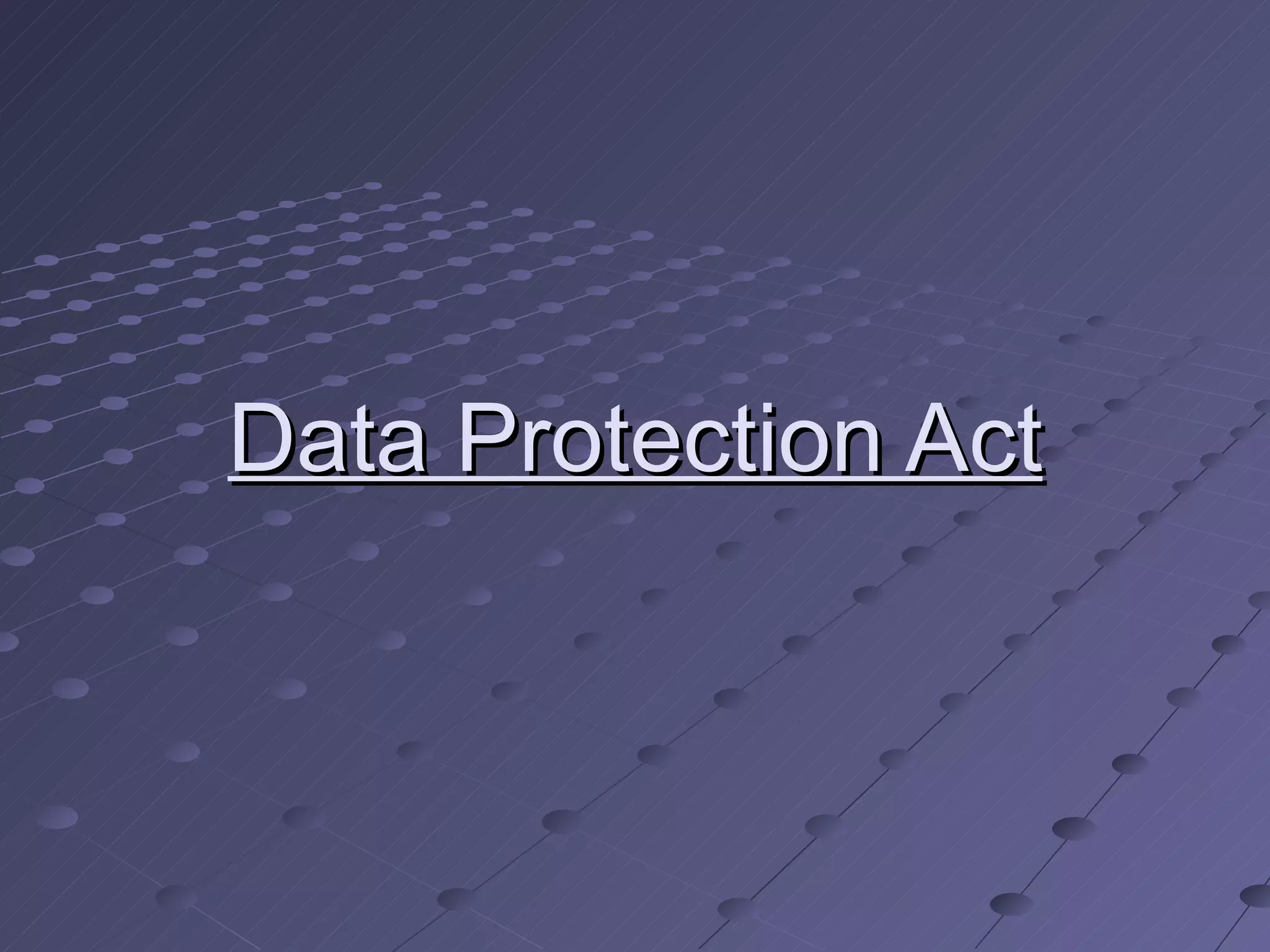 Data Protection Act 