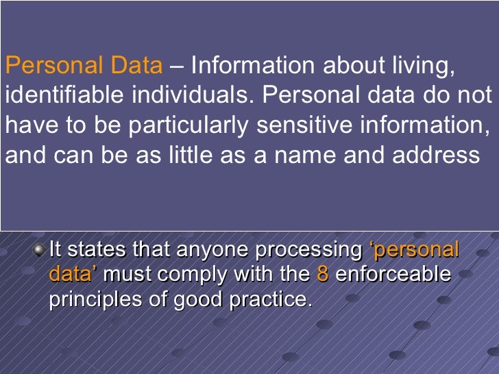 Data protection act new 13 12-11