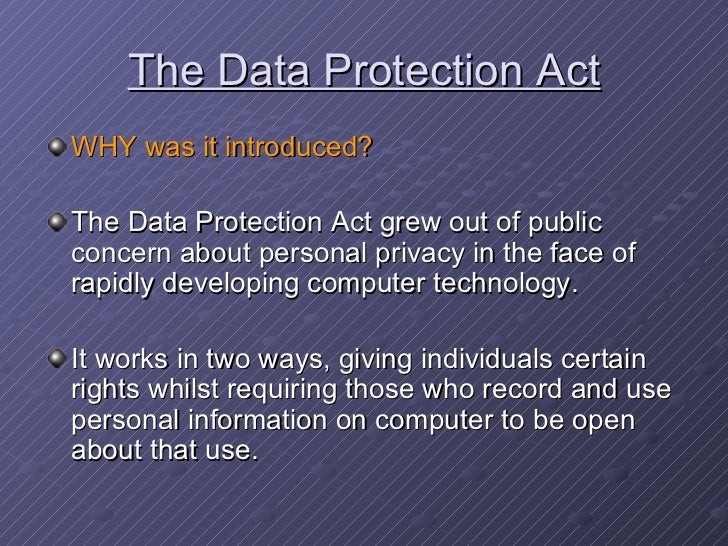 Data Protection Act