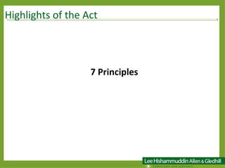7 Principles   Highlights of the Act 