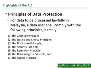 Personal Data Protection in Malaysia
