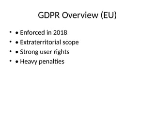 Comparative Analysis of Global Data Protection Laws: GDPR, CCPA, and ...