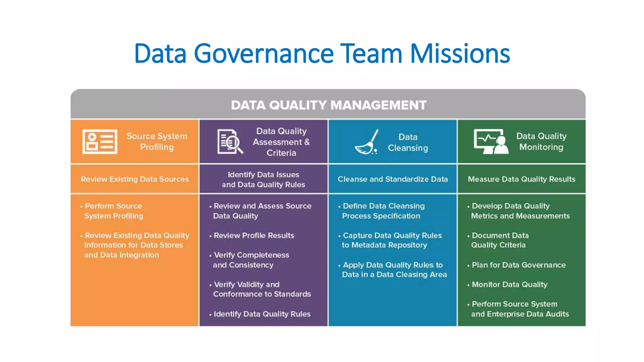 Data Governance Team Missions
 