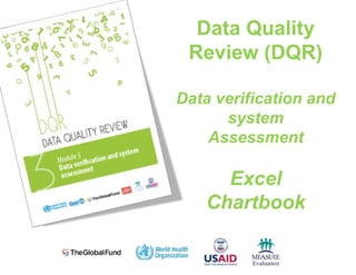 Data Quality
Review (DQR)
Data verification and
system
Assessment
Excel
Chartbook
 