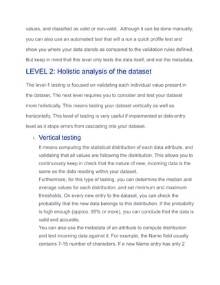 Data quality testing – a quick checklist to measure and improve data ...