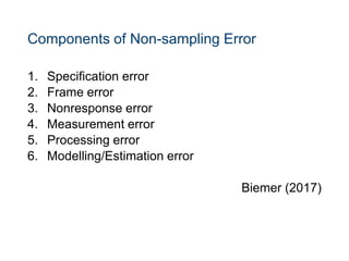 Data quality: total survey error | PPTX