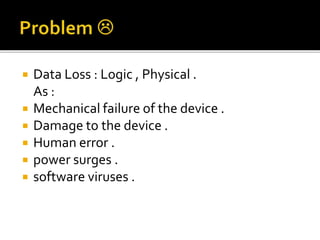 Data recovery with a view of digital forensics | PPTX