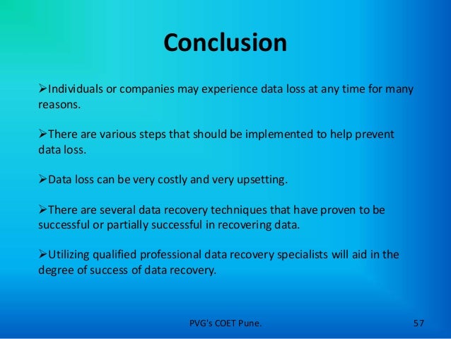 Data Recovery Conclusion - seattleartdesign