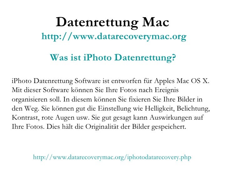 Datenrettung Mac