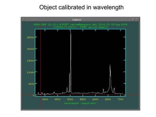 Object calibrated in wavelength
 
