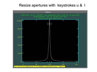 Resize apertures with keystrokes u & l
 