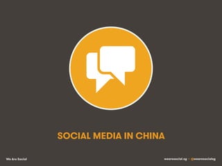 We Are Social wearesocial.sg • @wearesocialsg
SOCIAL MEDIA IN CHINA
 