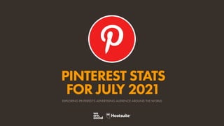 PINTEREST STATS
FOR JULY 2021
EXPLORING PINTEREST’S ADVERTISING AUDIENCE AROUND THE WORLD
 