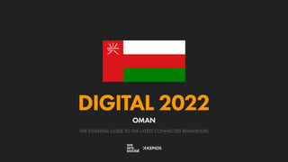 THE ESSENTIAL GUIDE TO THE LATEST CONNECTED BEHAVIOURS
DIGITAL 2022
OMAN
 