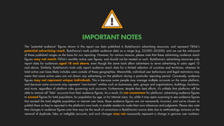 The “potential audience” figures shown in this report use data published in ByteDance’s advertising resources, and represe...