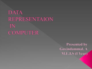 Data representation | PPTX