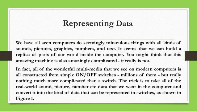 How Data Is Represented In A Computer : Introduction To Computer ...
