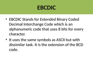 Code Bcdic Data Representation.pptxgvvvvvbbbbbbbbbb | PPTX