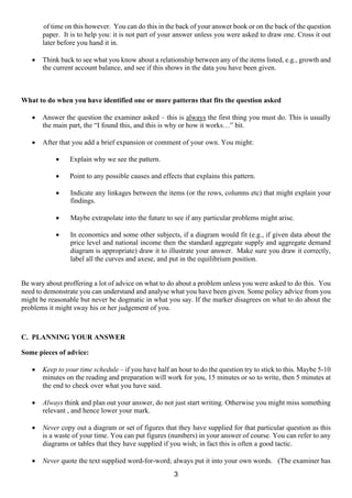 Some Advice for Tackling Data Response Questions | PDF