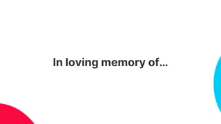 In loving memory of…
 