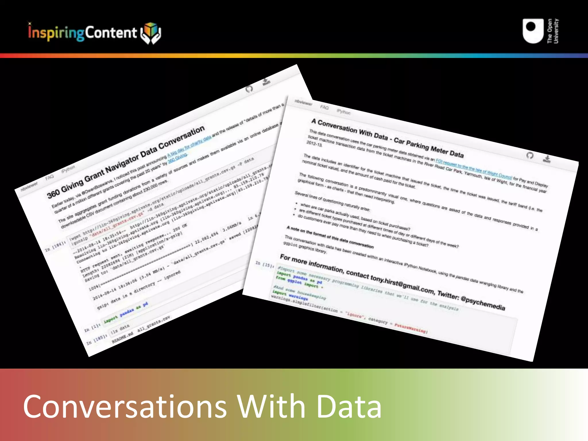 Conversations With Data 
 