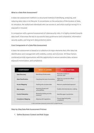 Data Risk Case Study Data Risk Assessment in 2026: A Step-by-Step Practical Approach | PDF