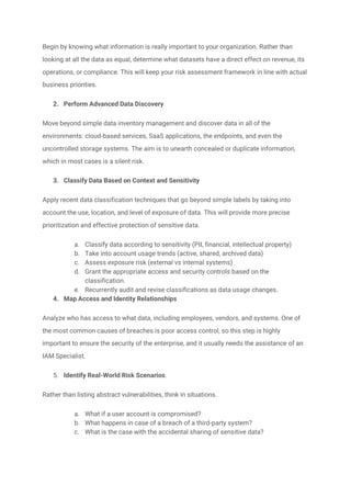 Personal Data Risk Assessment Data Risk Assessment in 2026: A Step-by-Step Practical Approach | PDF