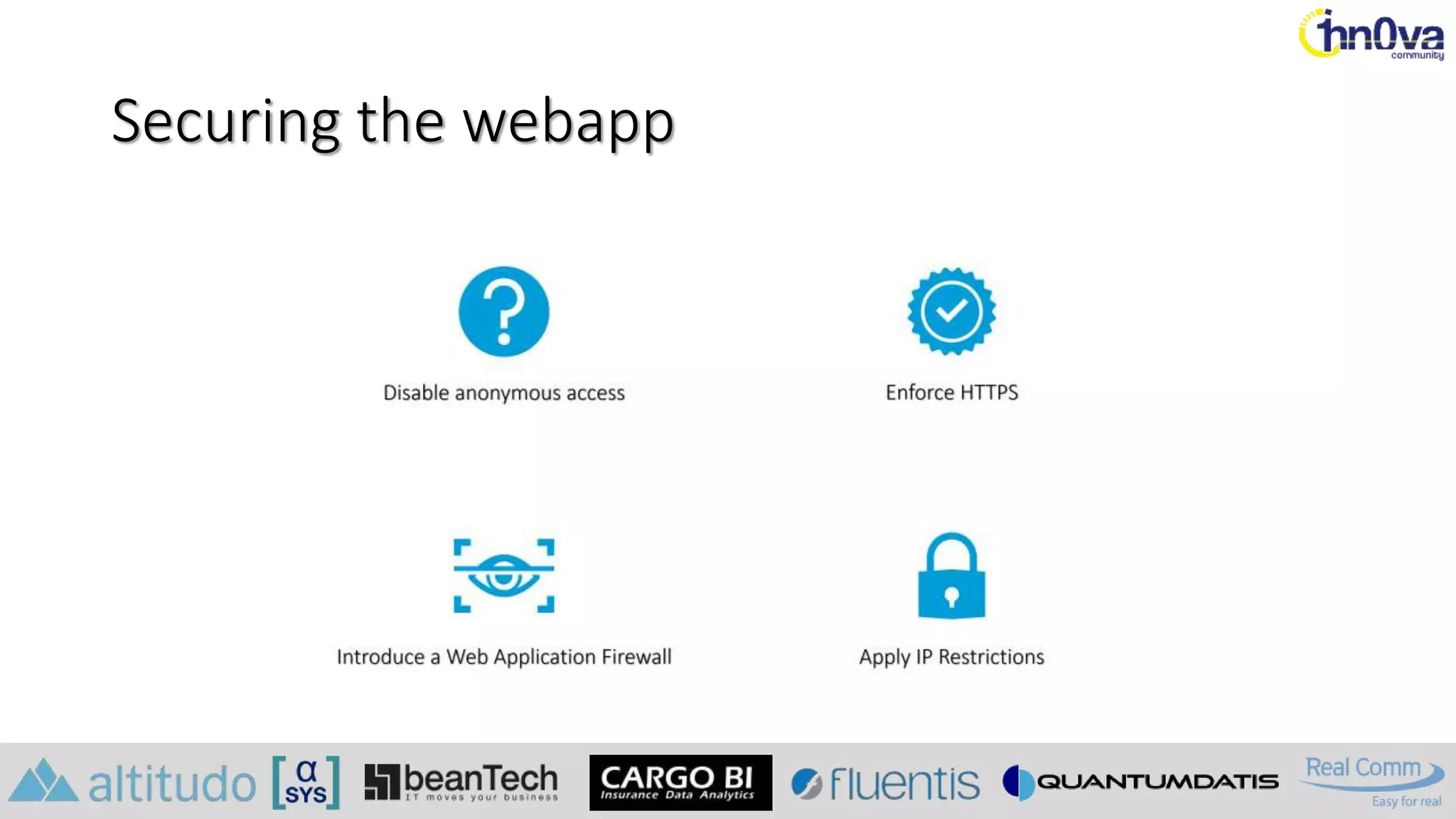Securing the webapp
 