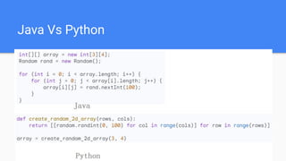 Java Vs Python
 